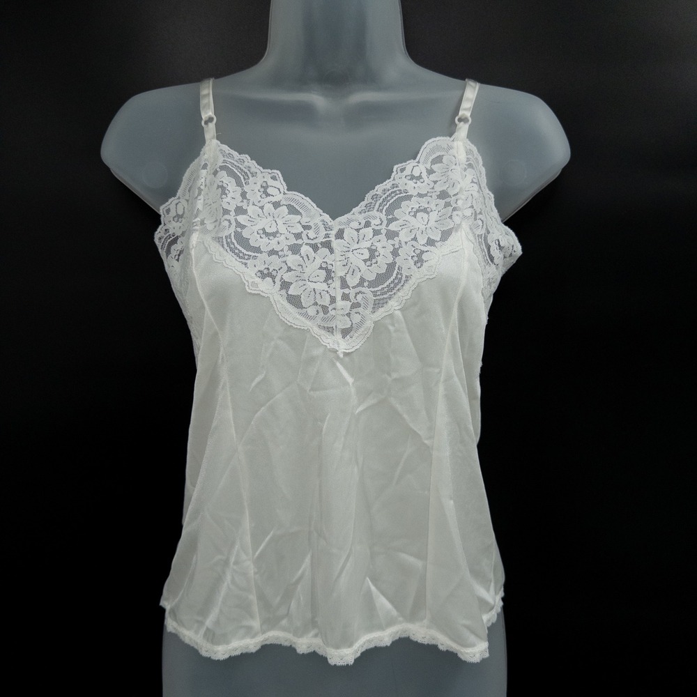 Vintage White Lace Camisole Women S Coquette Ballet Bridal Feminine Romantic